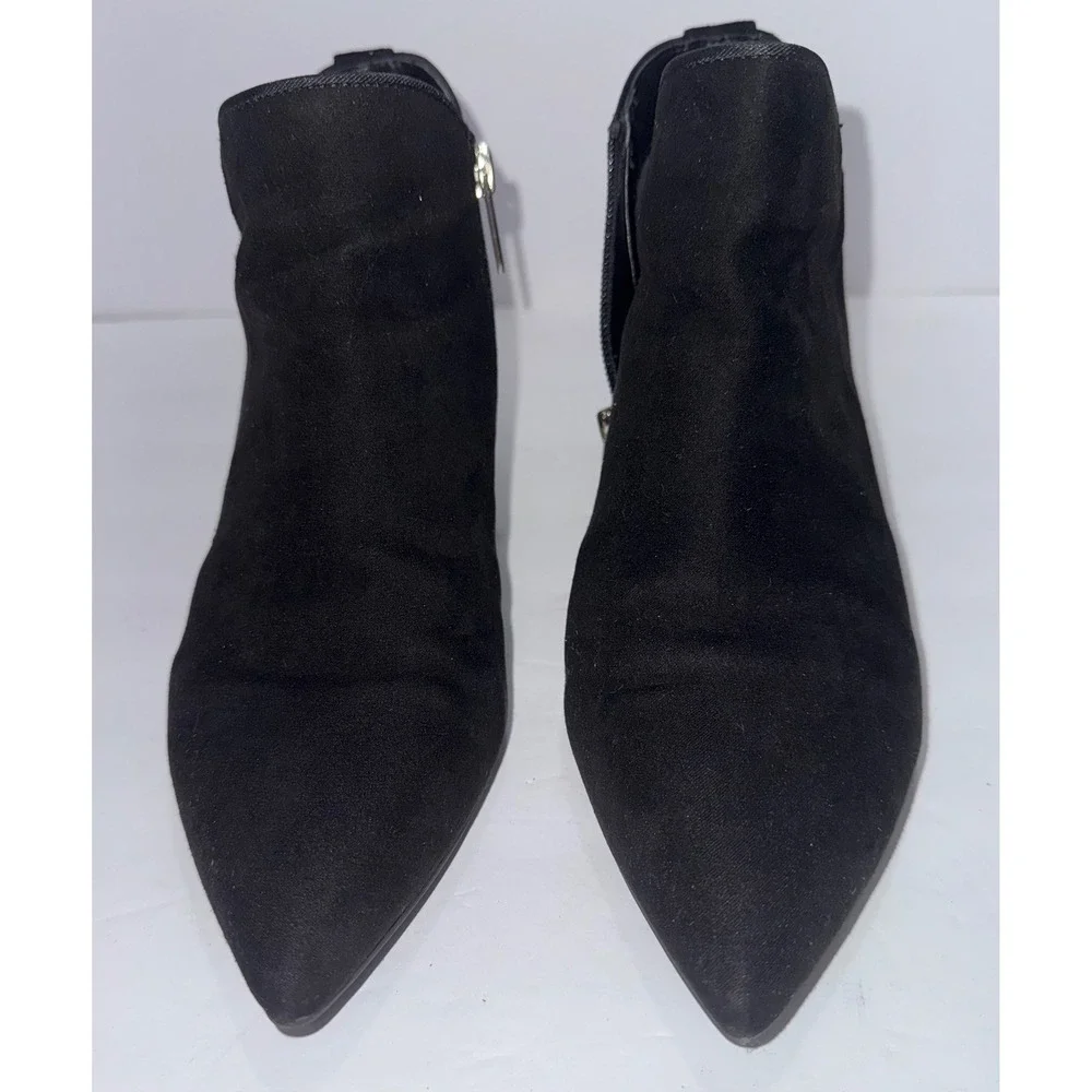 Circus by Sam Edelman Pointy Toe Black Dressy‎ Kitten Heel Ankle Bootie Goth Y2K